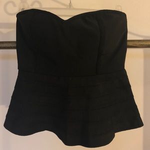 Black peplum corset
